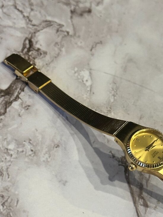 Vintage Pulsar Womens Watch Gold Tone Small Dial 15MM New Battery 5.75 Inch main image 4